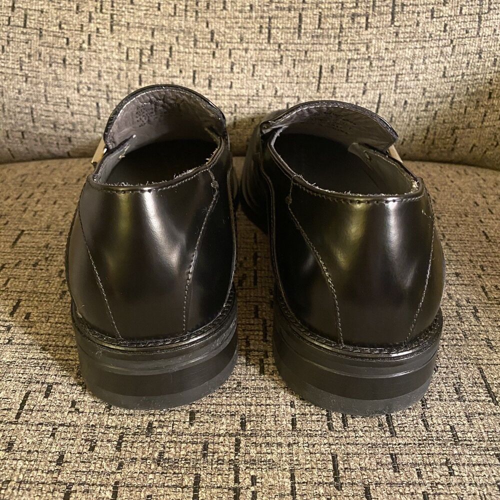 Kenneth Cole New York Men’s Black Leather Dress Loafers Slip On 7.5 NWOB - Picture 4 of 12